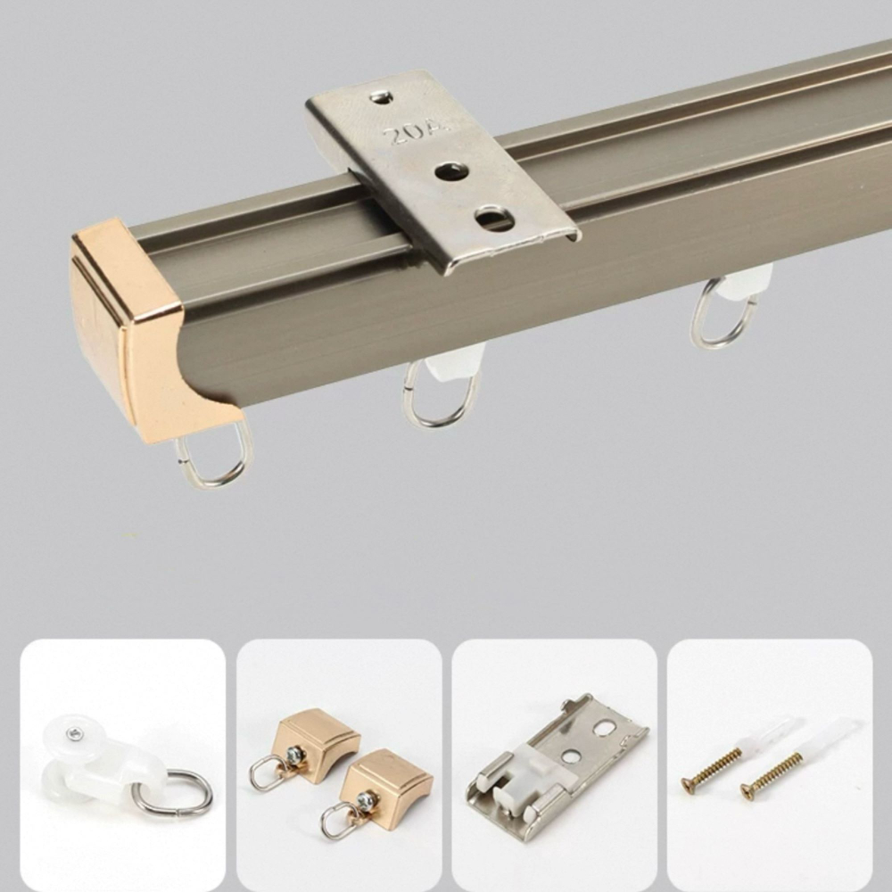 Карниз для штор, алюминиевый, потолочный и настенный монтаж