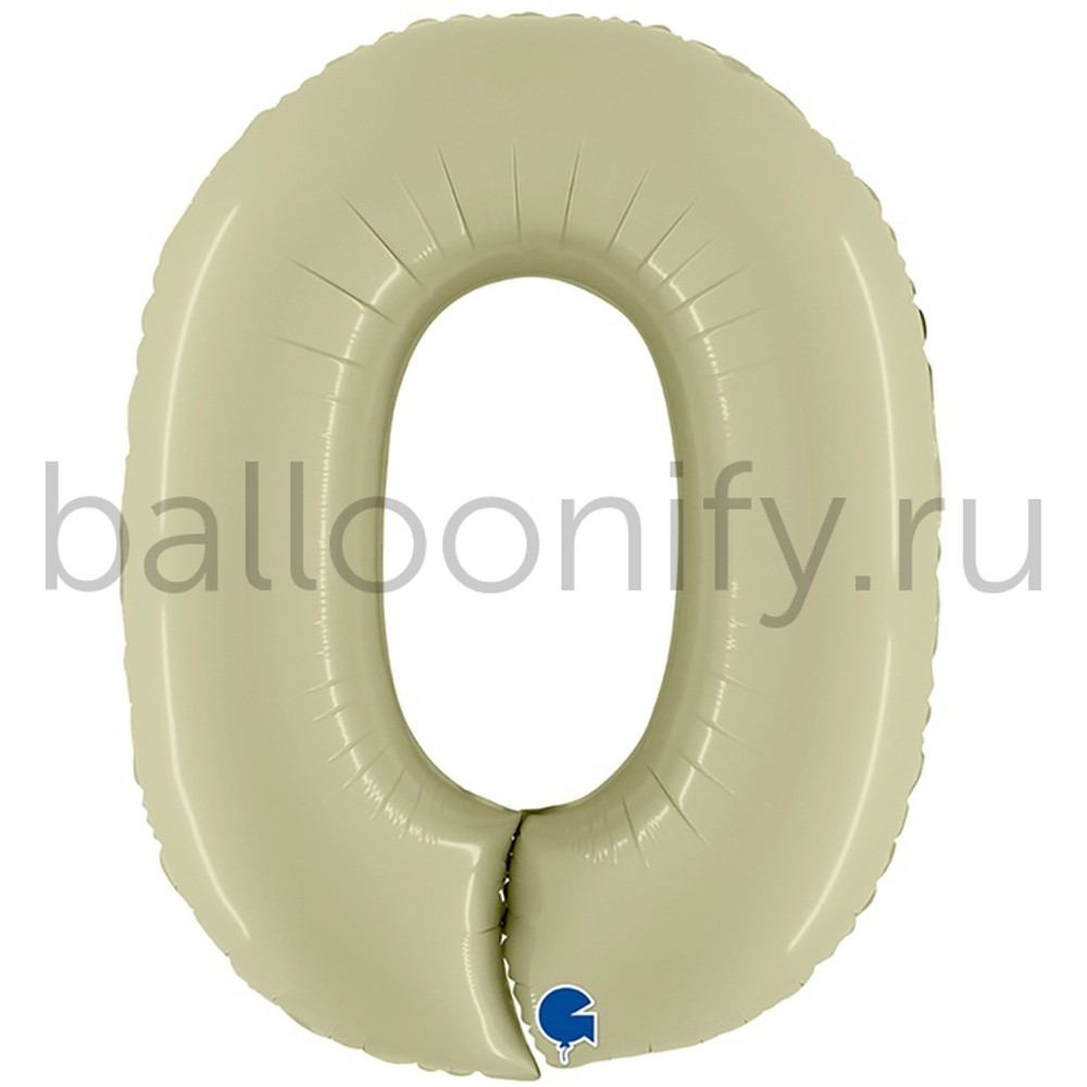 Шар ЦИФРА 0 Сатин Olive Green 40" 102 см