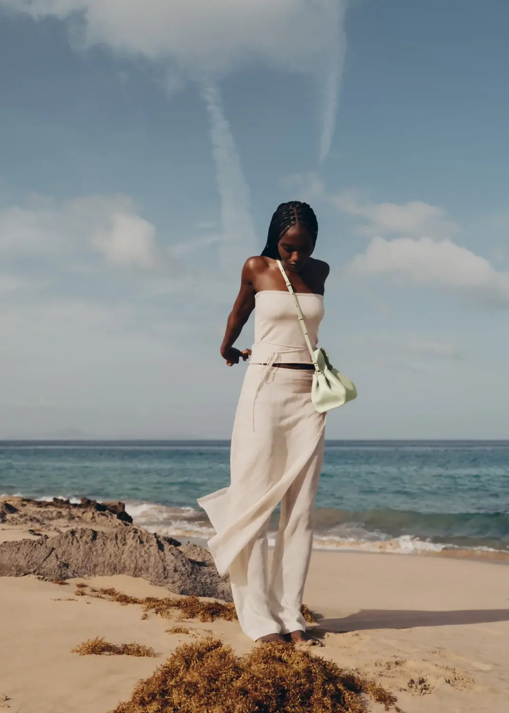 POLENE СУМКА NUMERO NEUF MINI, СВЕТЛО-ЗЕЛЕНЫЙ