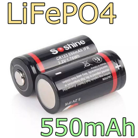 Аккумулятор Soshine LiFePO4/16340/550мАч