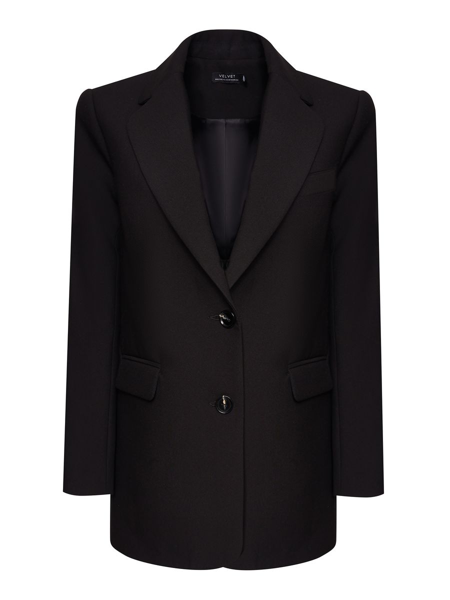 Жакет OVER из плотной ткани черный