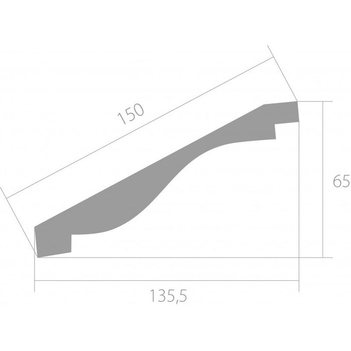Карниз Ultrawood арт. CR 0023 (2440 х 135,5 х 65)