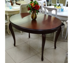 Стол обеденный Азалия 1250 (Дуб Тон Орех с патиной Ножка 10)