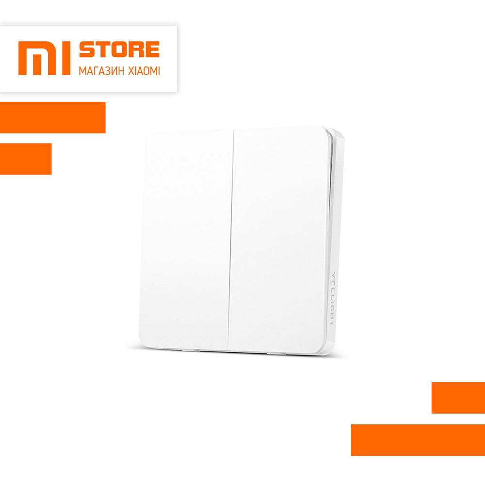 Настенный выключатель Xiaomi Wireless Switch Double Button двухклавишный XMWXKG01YL