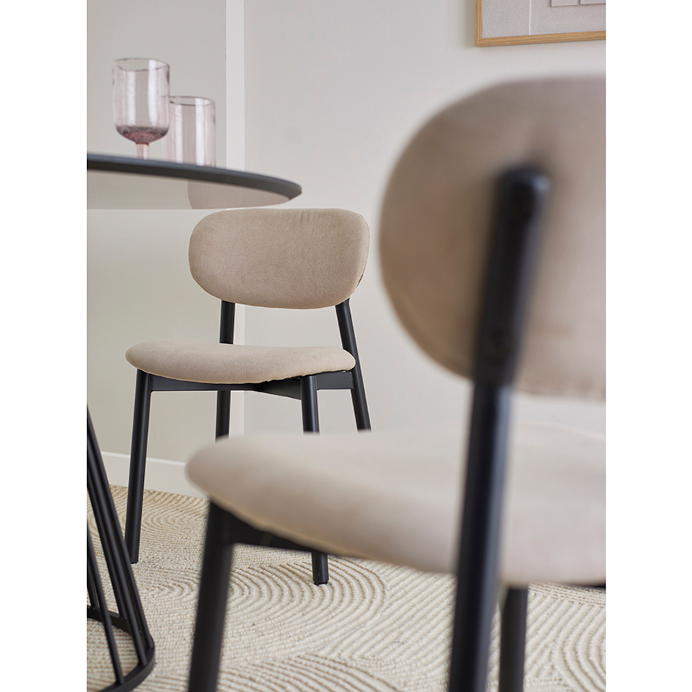 Стул Bergenson Bjorn Round, рогожка, ванильный