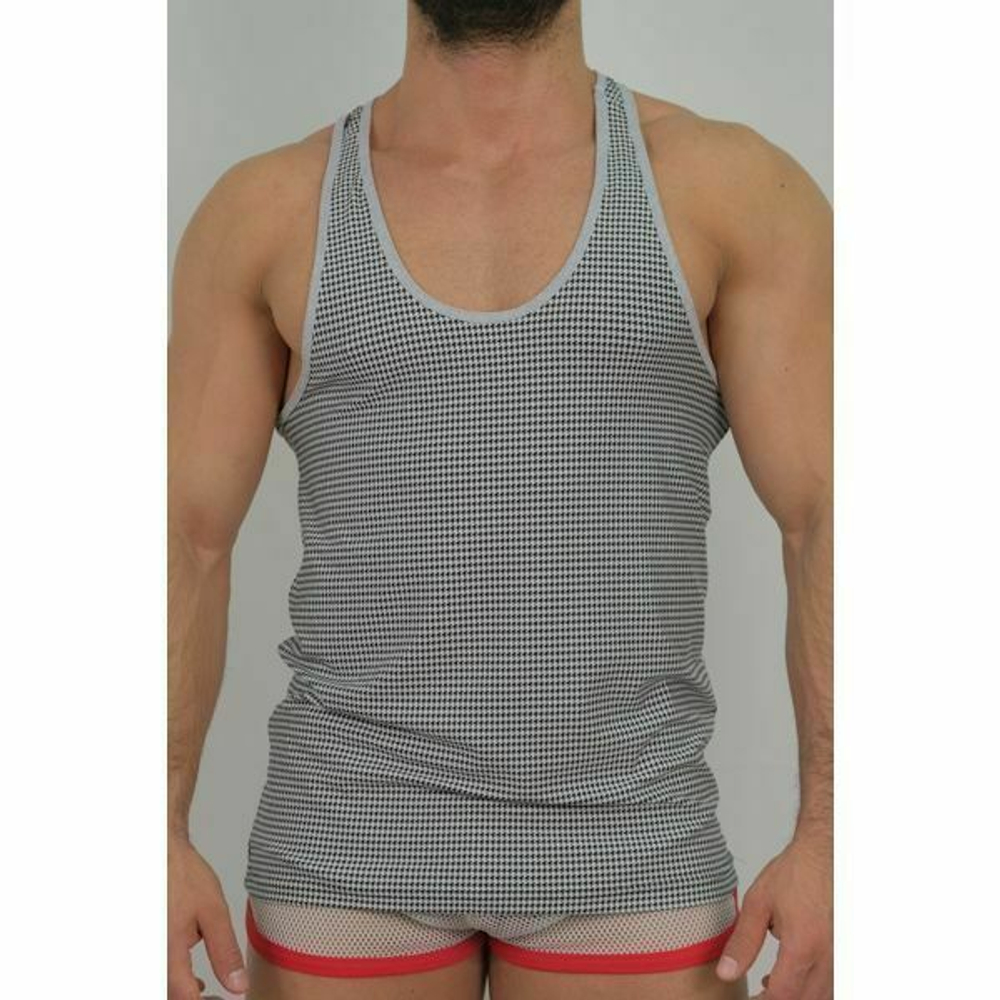 Мужская майка серая с узором Van Baam VB43733