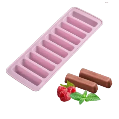 Форма для льда и шоколада 10 ячеек 26х9 см (7,1х1,7 см) "Прямоугольник"