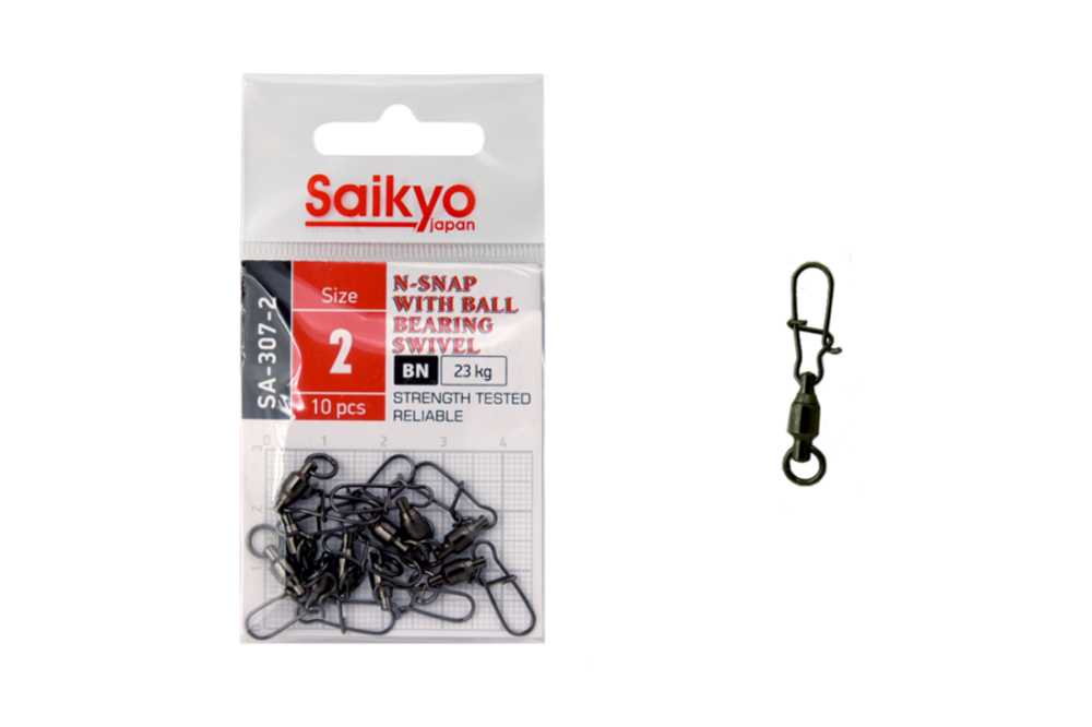 Вертлюг с застежкой Saikyo SA-307-2 - 10 шт