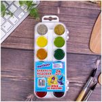 Краски акварельные ЮНЛАНДИЯ "ЮНЫЙ ВОЛШЕБНИК", медовые, 22+2 цвета (золото + серебро), ВОЛШЕБНЫЕ, 191328