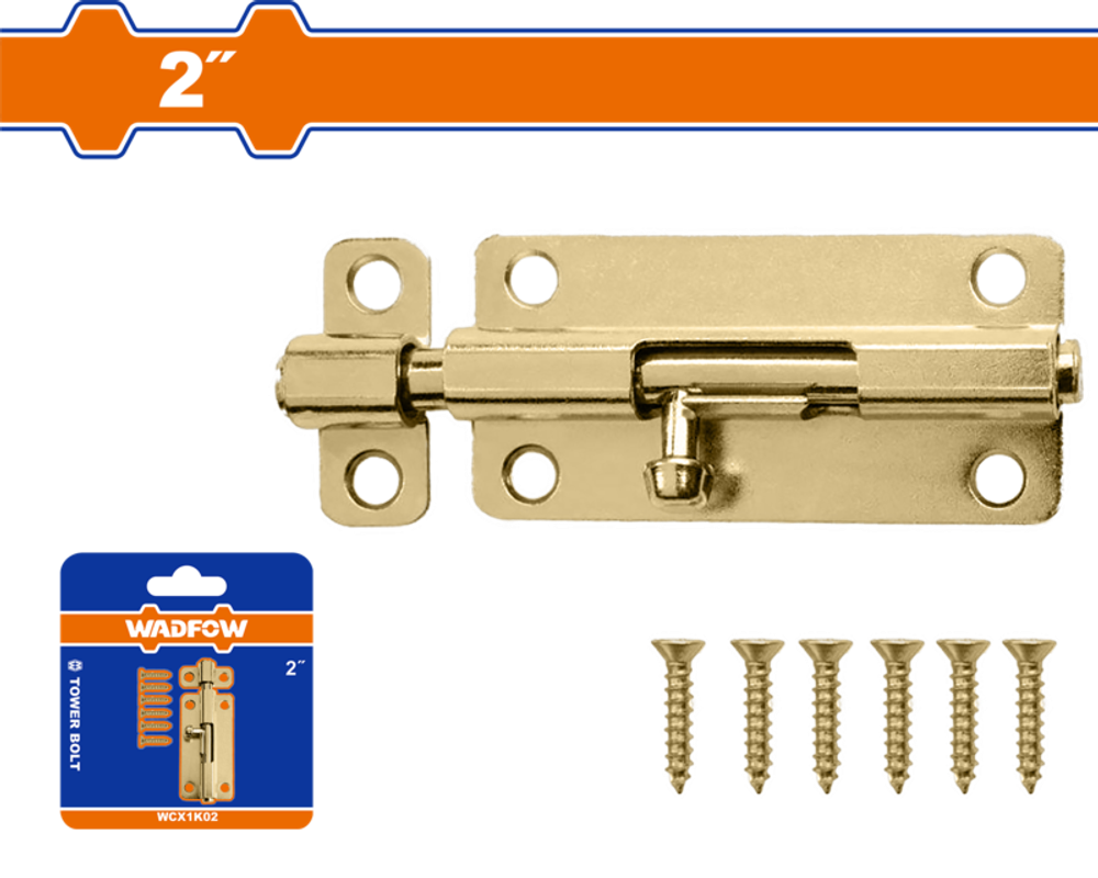 Шпингалет накладной 2" (12/360) WADFOW WCX1K02