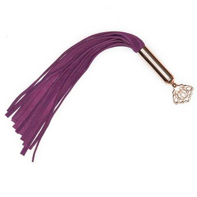 Фиолетовая мини-плеть Cherished Collection Suede Mini Flogger - 30 см. (Цвет: фиолетовый)