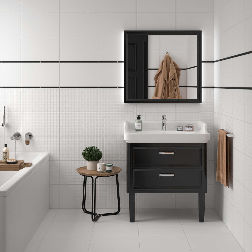 Плитка настенная Artens Вега 25x40 см 1.1 м² цвет белый матовый