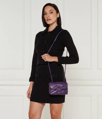 Кожаная сумка через плечо LOVE PUFF BABY Pinko - фиолетовый(100040 A1JO)