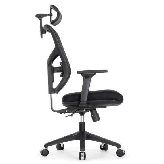 Кресло FALTO STAR OFFICE ERGO 3 (3D поясничный упор,3D подлокотни 5D подголов, сетка, ткань, черный)