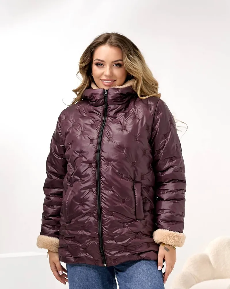 Куртка с мехом УК-4431-3 Фабрика Моды