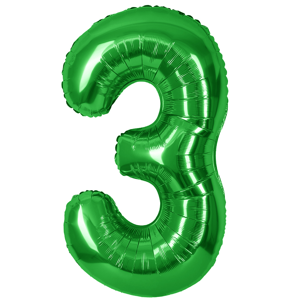 Цифра 3 Зеленый 40" д76