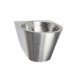 Раковина настенная круглая нерж. сталь NOFER 13036.C.S матовый