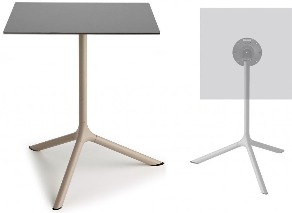 Стол ламинированный обеденный складной Scab Design Tripe Maxi Folding, тортора, антрацит