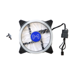 Вентилятор Mastero MF-120, 120мм, 1500rpm, 3-pin+Molex, белый/RGB, 45CFM, 18дБ (MF120RGBV1)