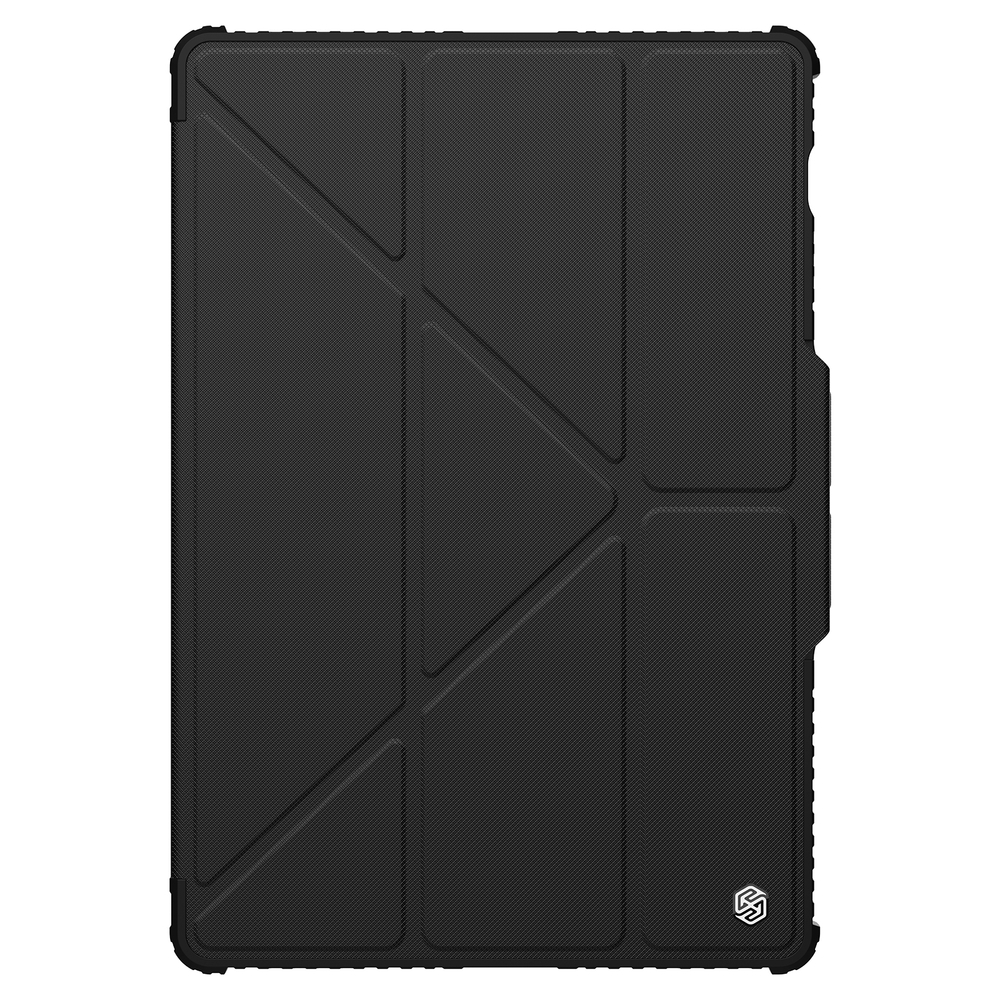 Чехол книжка от Nillkin для планшета Samsung Galaxy Tab S9 Ultra и Tab S10 Ultra, серия Bumper Pro Case-Multi Angle Folding Style, с защитной шторкой для камеры