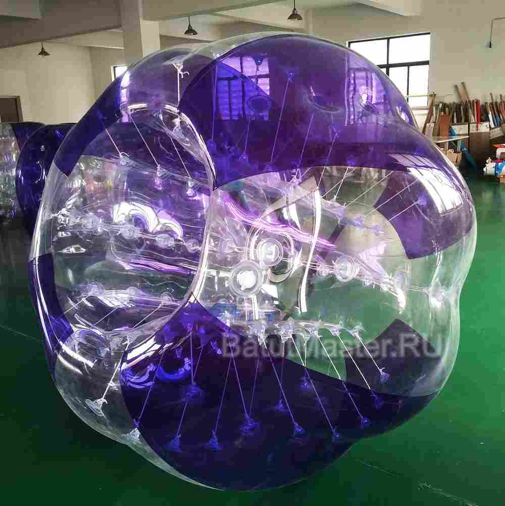 Бампербол «Прозрачно - фиолетовый», ПВХ, диаметр 1,8 м