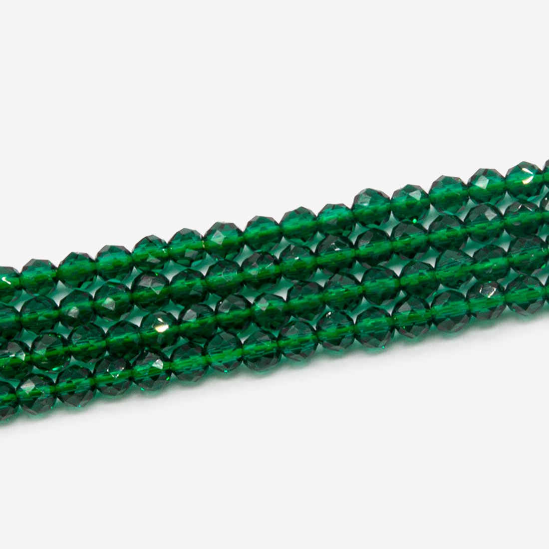Изумрудная шпинель синтетическая, 3мм, шар, микроогранка
