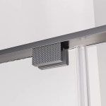 Душевая дверь Veconi Premium Alassio GR AL-130-00-GR-C4 130 стекло прозрачное осветленное/профиль брашированный графит
