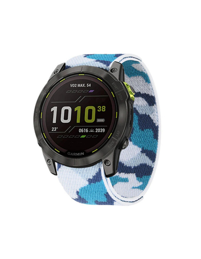 Нейлоновый ремешок NylonFit 22 мм, (длина 260 мм) для Garmin 5/5+/6/7/,Quatix 5,MARQ, Forerunner 935/945, instinct 1/2,Epix Gen 2 (Камо небесный)