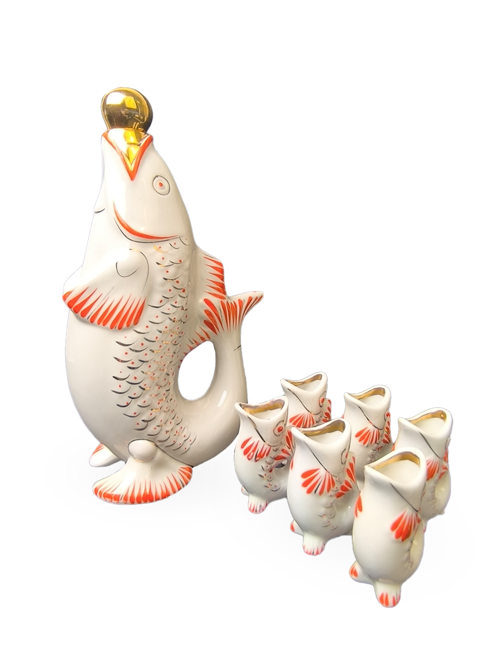 Набор для крепких напитков "Рыба" (штоф и 6 стопок) (2)