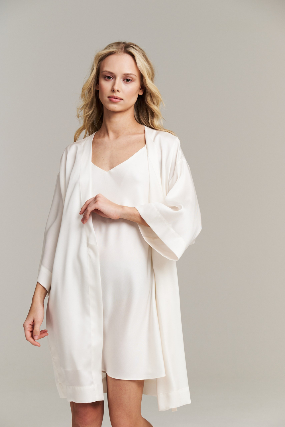 Халат-кимоно из тенселя макси