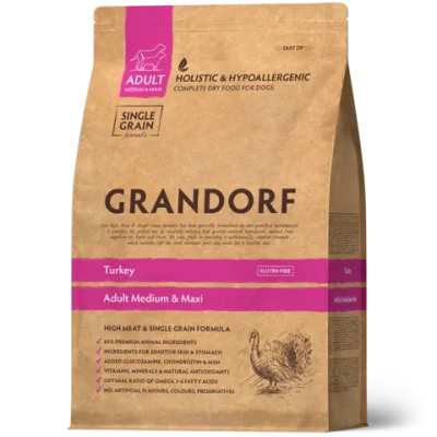 Grandorf Turkey, Adult Medium & Maxi для средних и крупных пород (Индейка)