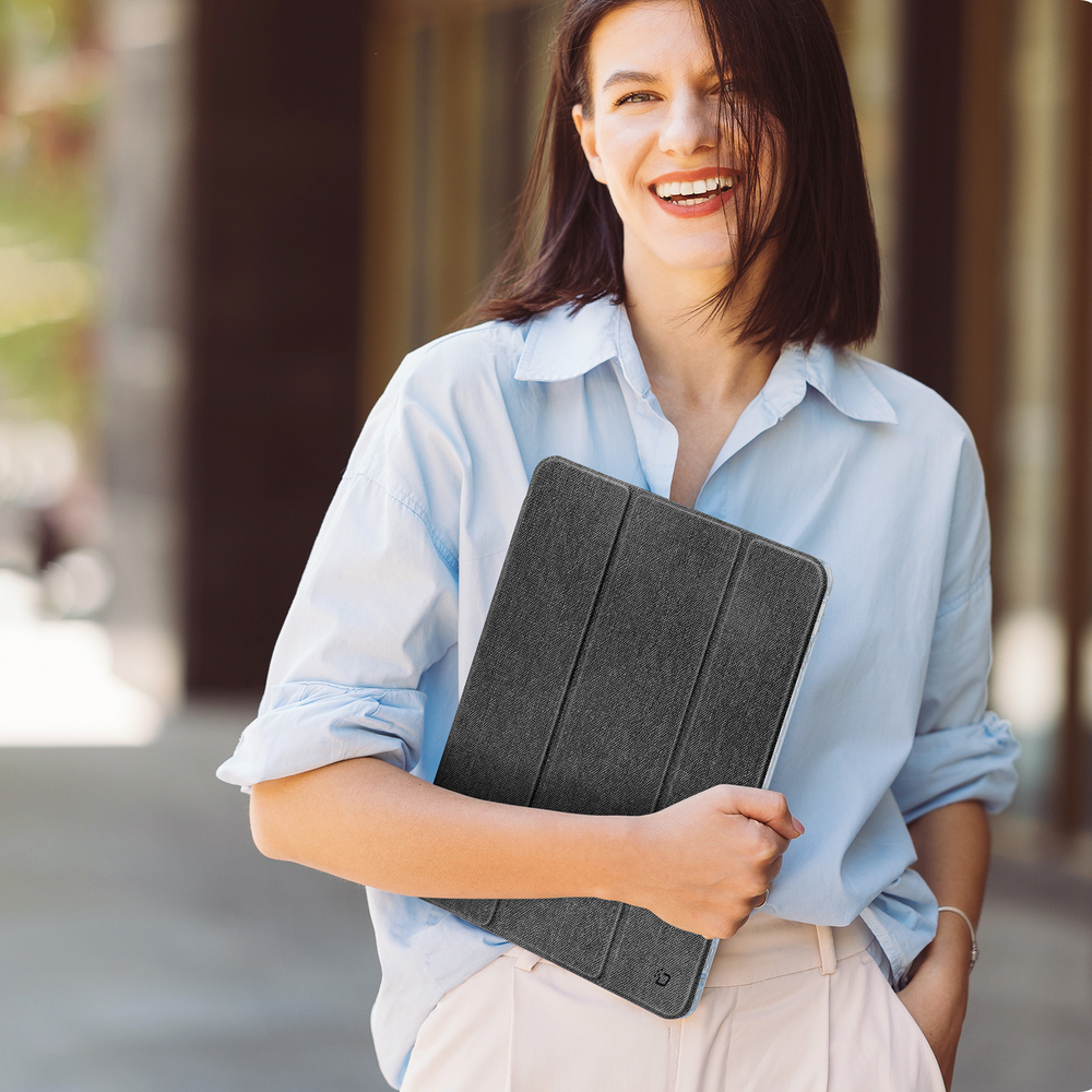 Чехол книжка черного цвета для iPad Air 13 (2024-) и iPad Pro 12.9 (2018, 2020, 2021, 2022), серия Unid Series Case от Dux Ducis