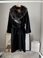 Пальто с натуральным мехом соболя Evgeniya Furs, S
