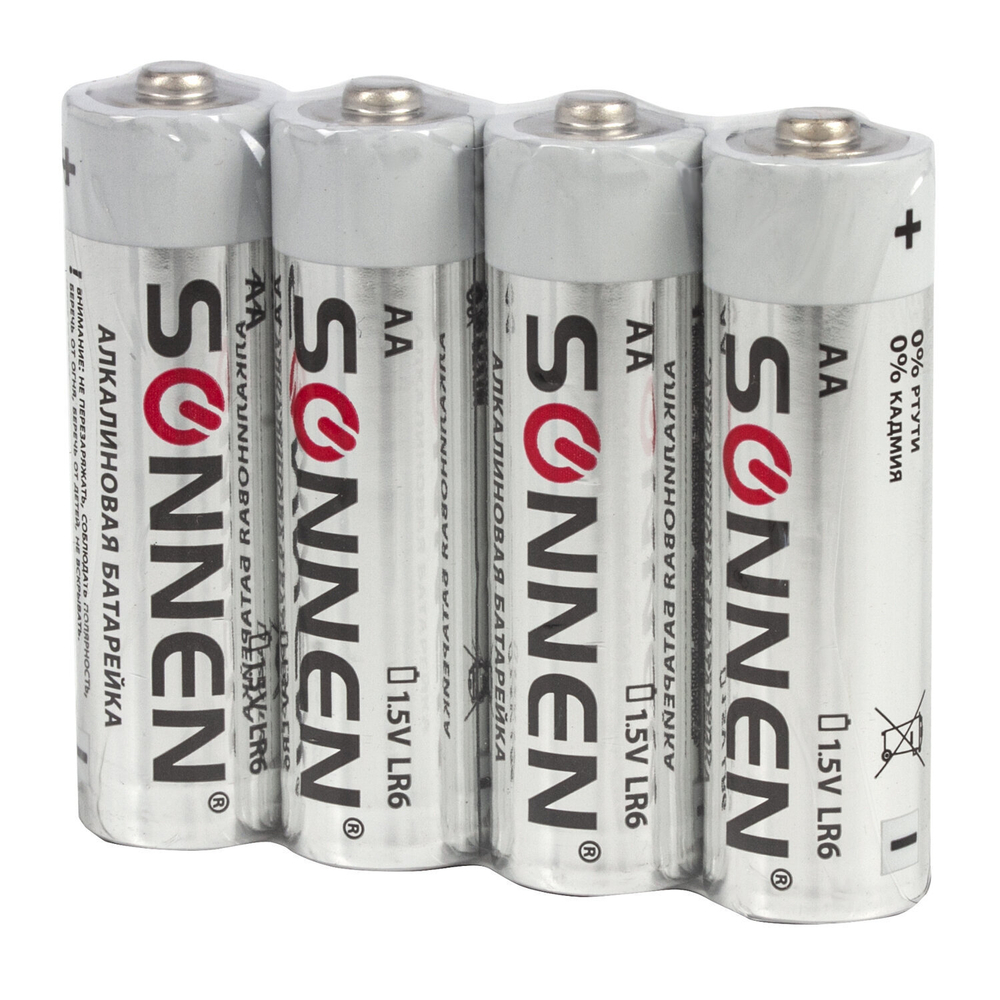 Батарейки комплект 30 (20+10) шт. SONNEN Alkaline AA+ААА (LR6+LR03) в коробке (2 штуки в упаковке)
