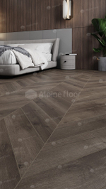 Каменно-полимерная напольная плитка Alpine Floor Chevron Дуб Антарес ECO 18-9
