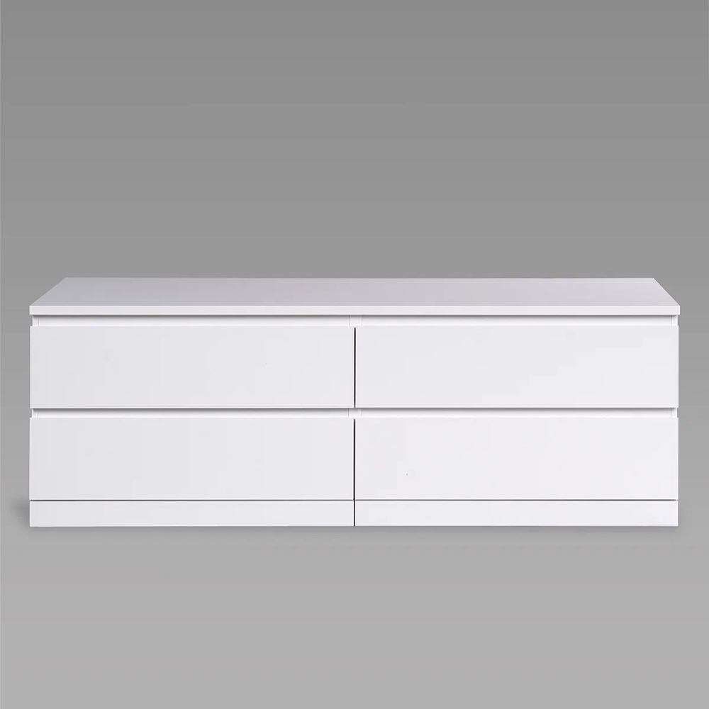 Комод Варма Прайм 4Д, 160x55x48 см, белый