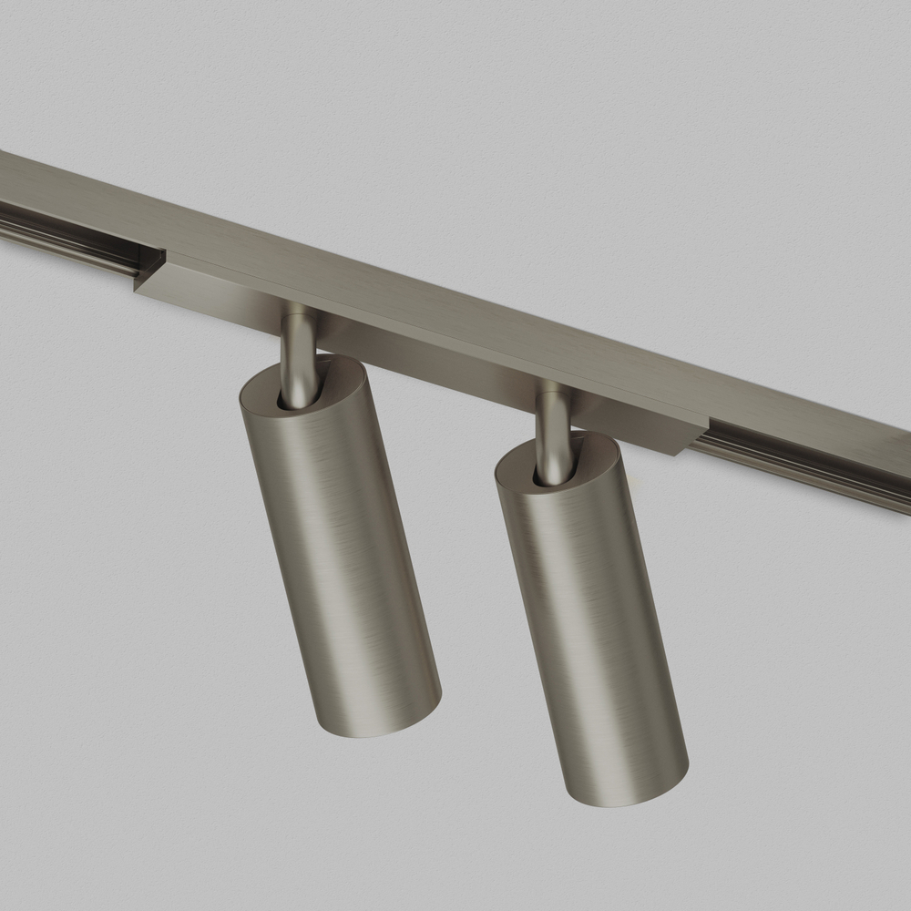 DK5742-DN Светильник для трека SHINE SPOT со светодиодом, D35*H100, 48V DC, 8W*2 , RA?90, 3000K, IP20, темный никель, алюминий