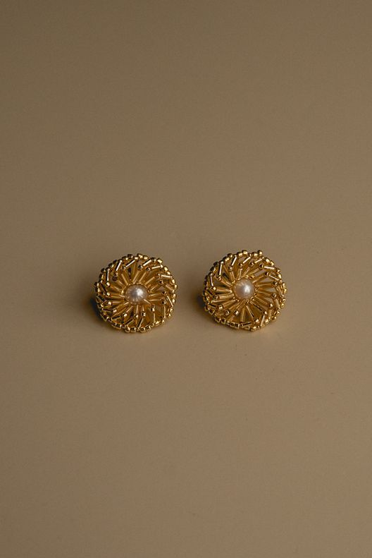 Серьги "Осенние цветы" / Beaded Breakfast