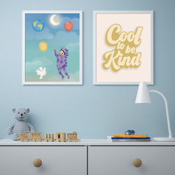 IKEA BILD  (ИКЕА БИЛД)  -  Плакат, Круто быть добрым - золото, 40x50 см
