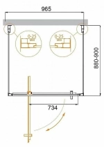 Душевой уголок Cezares Molveno 100х90 MOLVENO-BA2-100/90-C-Cr-IV стекло прозрачное/профиль хром