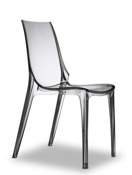 Стул Vanity прозрачный серый