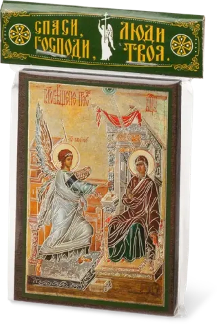 Икона БМ "Благовещение" 6х9 на МДФ-6
