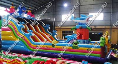 Коммерческий надувной батут "На морском дне" 15*7*8 м