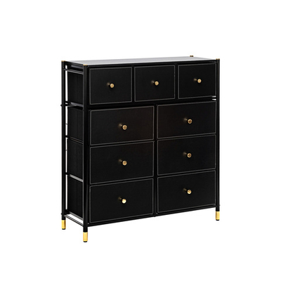 Комод Leset Нирита/Хайди, 9 ящиков, Черный