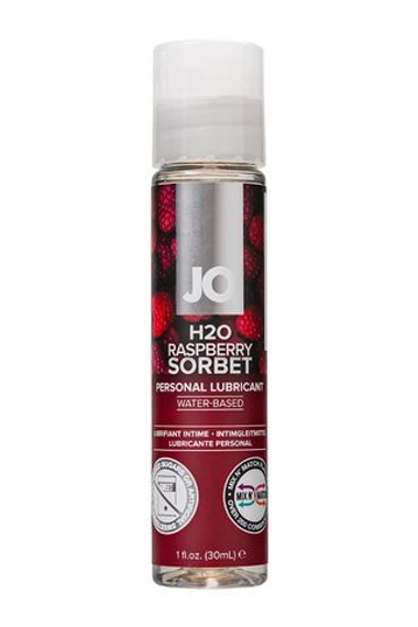 Съедобный лубрикант со вкусом малины JO H2O Raspberry sorbet, 30 мл