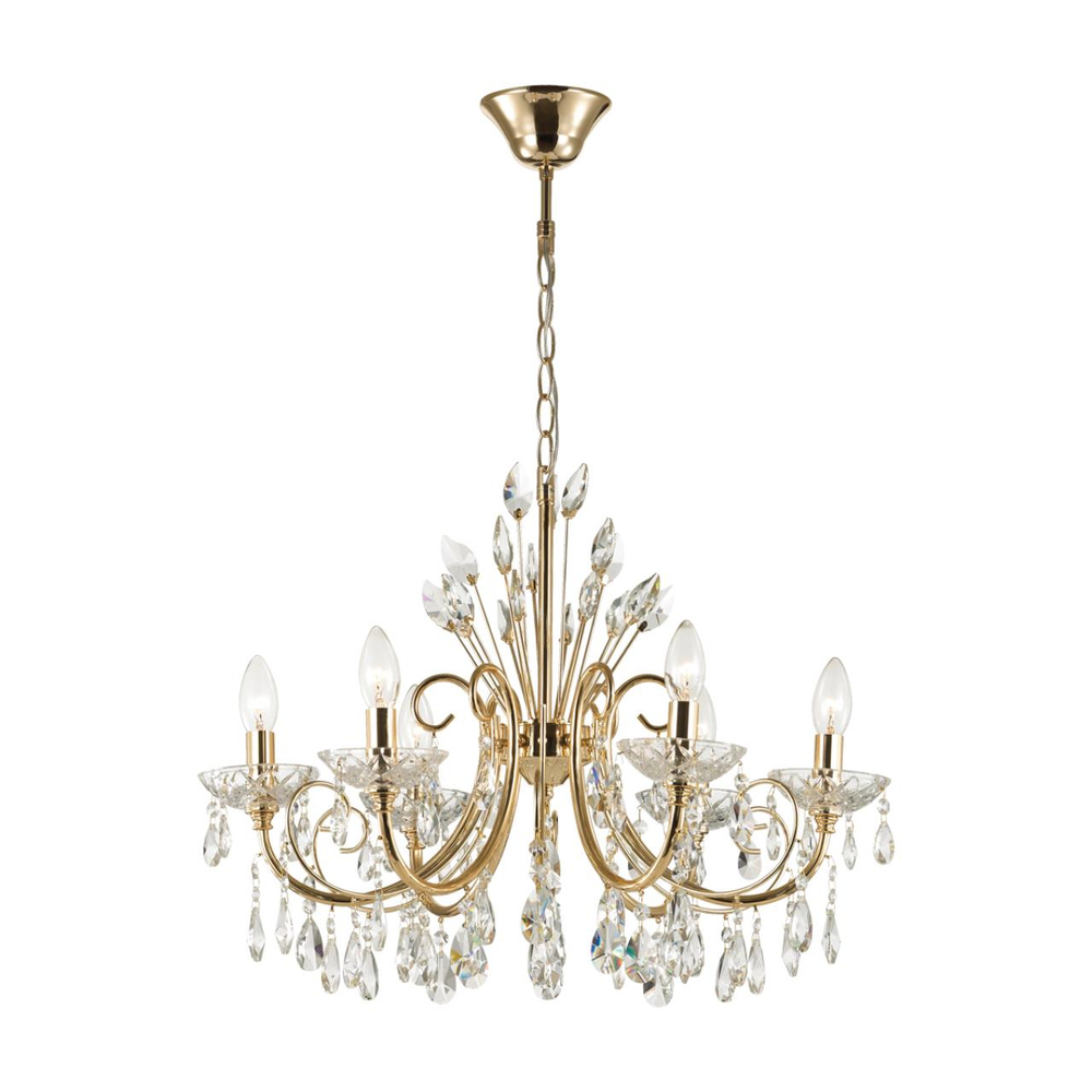 4977/6 HALL ODL23 627 золотой/хрусталь Люстра E14 6*40W VERSIA