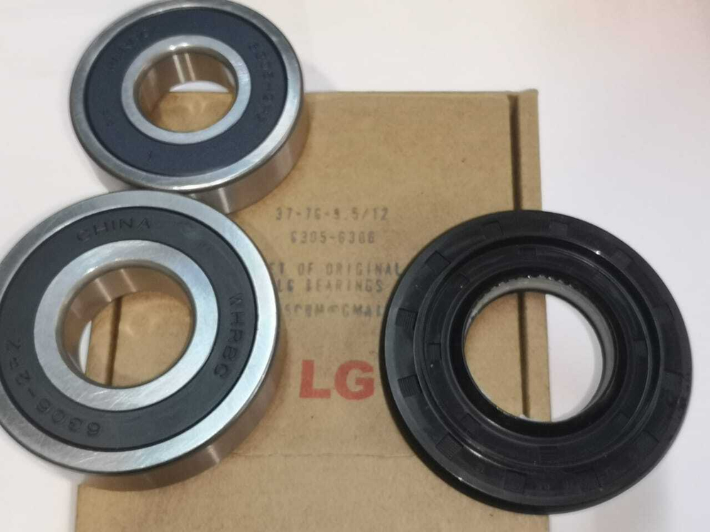 Ремкомплект, подшипник 6305 - 6306, сальник 37x76x9.5/12 стиральной машины LG (ЛЖ) подшипник плюс сальник плюс смазка