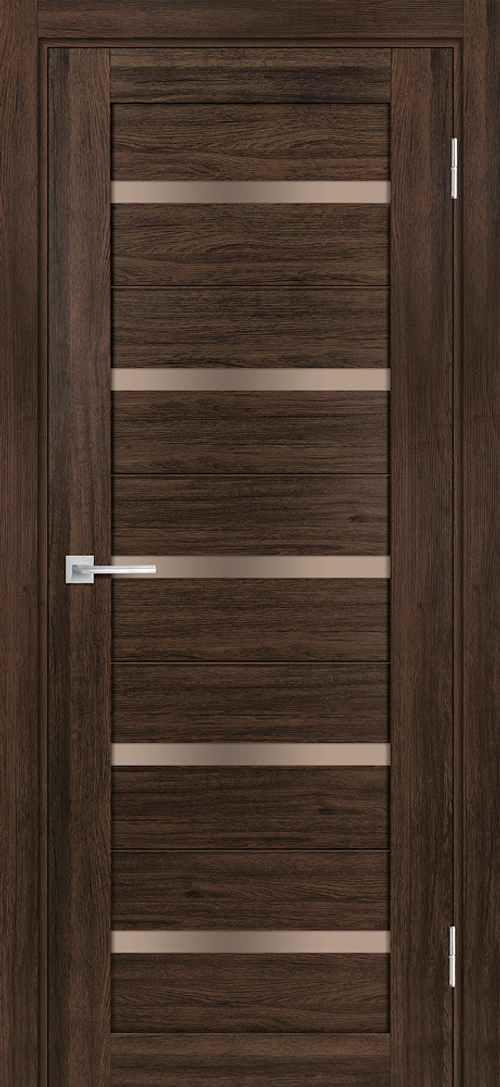 Дверь PSL- 7 / Цвет Сан-ремо шоколад / бронза сатинат / Двери PROFILO PORTE