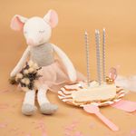 Свечи Спирали, Серебро, Металлик, 0,6*14 + 2 см, 6 шт. с держателями