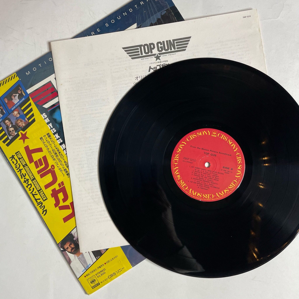 Винтажная виниловая пластинка LP Top Gun (Motion Picture Soundtrack) (Japan 1986) (Obi)